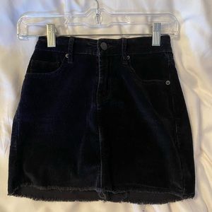 Brandy Melville Black Corduroy Jean Skirt